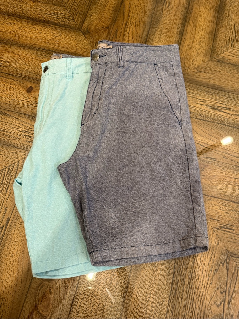 2 pack / KOLBY Men’s Shorts Size 32 – 2 Pack Blue & Aqua Chino Shorts